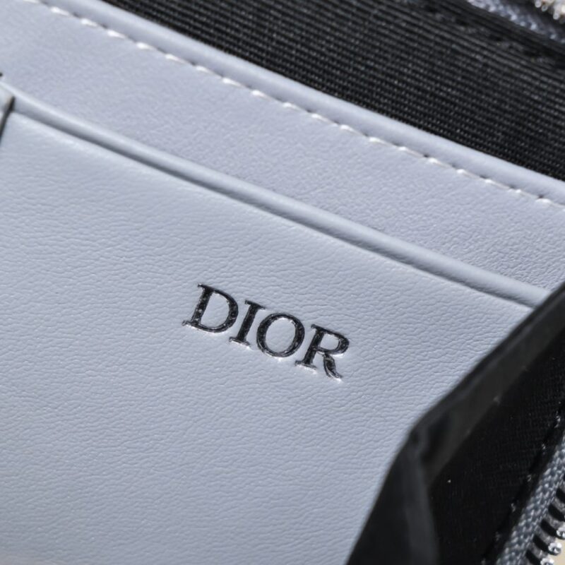 Replica Dior Zipped Pouch Diamond Blue - high-end fake designer purse