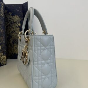 Replica Lady Dior Sky Blue ABC - premium 1:1 fake handbag model