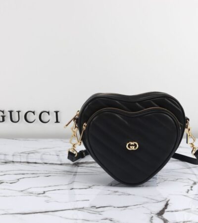 Replica Gucci Interlocking G Mini Heart Black - best-selling designer handbag dupe