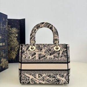 Replica Lady Dior D-Lite Beige Paris - premium 1:1 fake handbag model