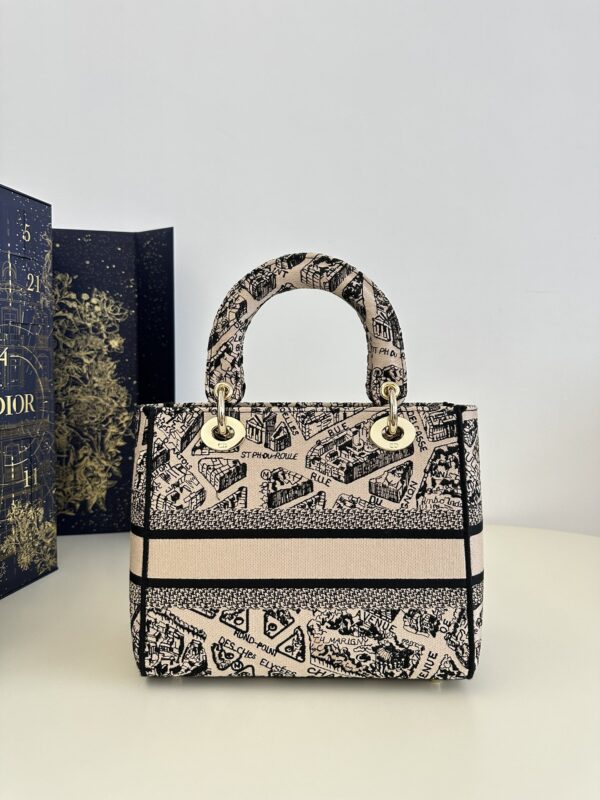 Replica Lady Dior D-Lite Beige Paris - premium 1:1 fake handbag model