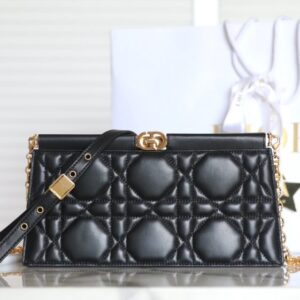 Replica Dior Miss Caro Noire Clutch - premium 1:1 fake handbag model