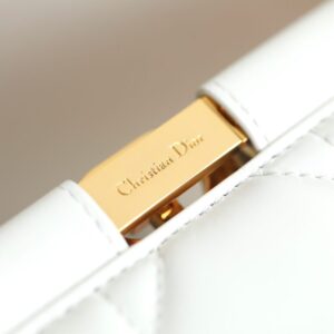 Replica Dior Miss Caro Noire Clutch White - best quality luxury bag dupe