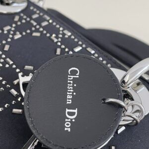 Replica Lady Dior Mini Satin Black - ultra-realistic fake designer tote