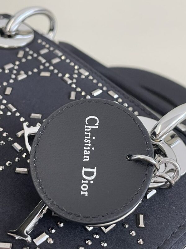 Replica Lady Dior Mini Satin Black - ultra-realistic fake designer tote