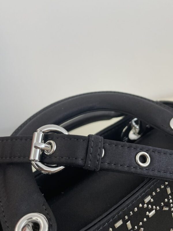 Replica Lady Dior Mini Satin Black - near-authentic luxury replica handbag