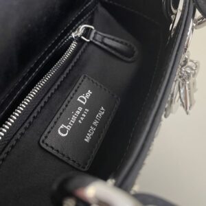 Replica Lady Dior Mini Satin Black - authentic-look luxury purse replica