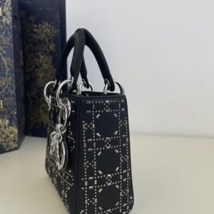 Replica Lady Dior Mini Satin Black - authentic-look luxury purse replica
