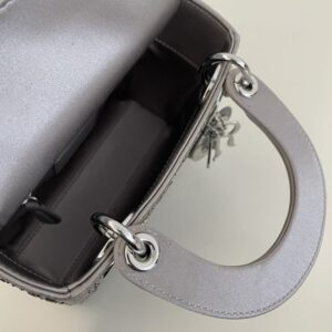 Replica Lady Dior Mini Satin Grey - 1:1 designer replica handbag