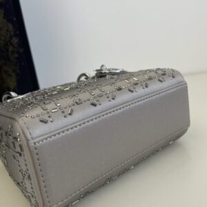 Replica Lady Dior Mini Satin Grey - high-quality designer bag clone