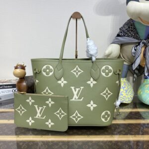 Replica Louis Vuitton Neverfull MM Green - ultra-realistic fake designer tote