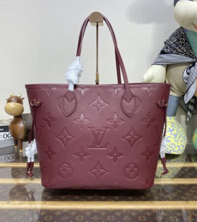 Replica Louis Vuitton Neverfull MM Bordeaux - best quality luxury bag dupe