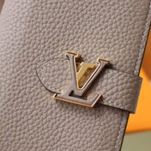 Replica Louis Vuitton Vertical Compact Wallet Beige - premium 1:1 fake handbag model