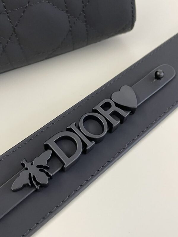 Replica Lady Dior Matte Black ABC - ultra-realistic fake designer tote