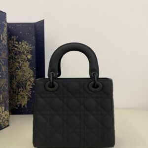 Replica Lady Dior Matte Black ABC - high-accuracy replica luxury purse