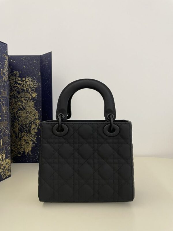 Replica Lady Dior Matte Black ABC - high-accuracy replica luxury purse