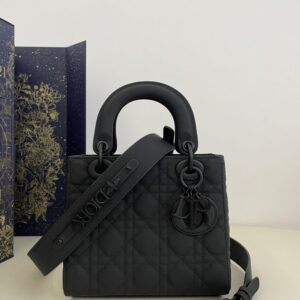 Replica Lady Dior Matte Black ABC - elite superclone designer purse