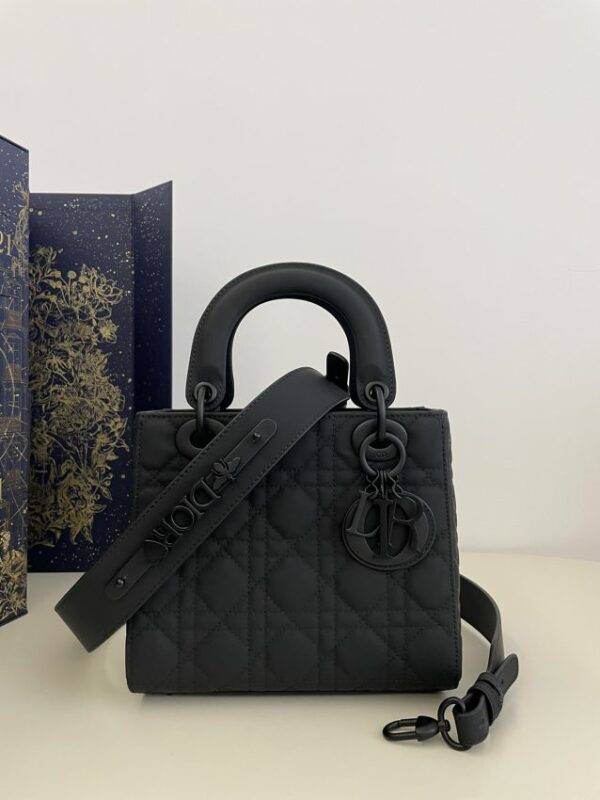 Replica Lady Dior Matte Black ABC - elite superclone designer purse