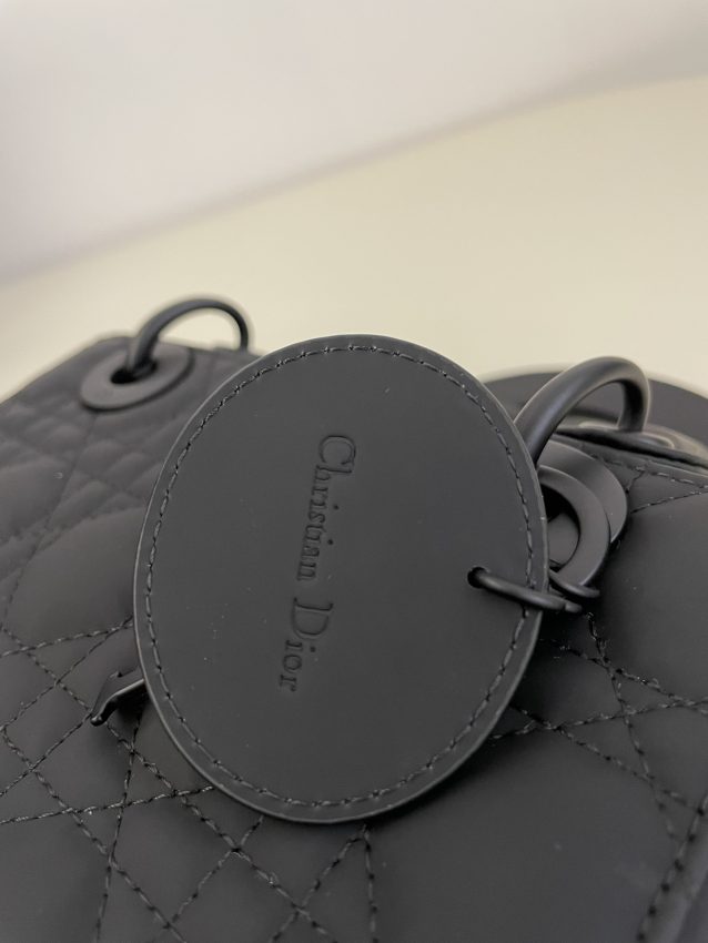 Replica Lady Dior Matte Black ABC - premium-grade designer purse dupe