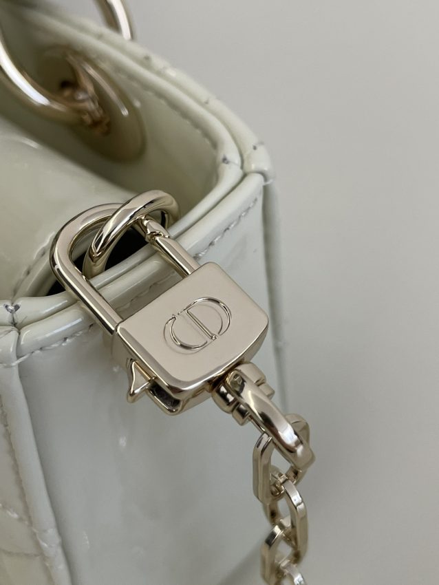 Replica Dior Lady D-Joy Mini Bag White Patent - best quality luxury bag dupe