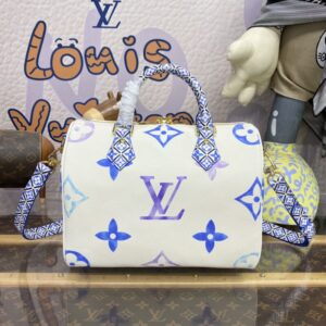 Replica Louis Vuitton Speedy Bandouliere 25 Blue - best quality luxury bag dupe