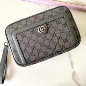 Replica Gucci Ophidia GG Clutch Grey - ultra-realistic fake designer tote