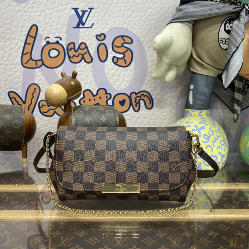 Replica Louis Vuitton Favorite Brown Grid - ultra-realistic fake designer tote
