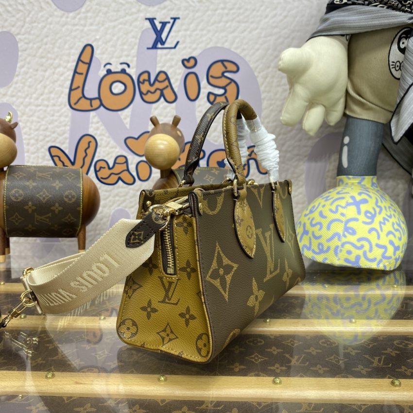 Replica LV OnTheGo East West Brown - ultra-realistic fake designer tote