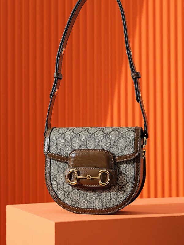 Replica Gucci Horsebit 1995 Semi-circular Canvas - high-accuracy replica luxury purse