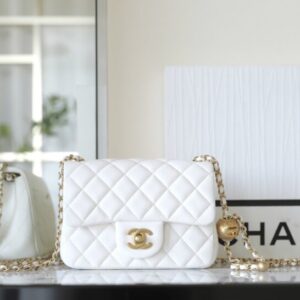 Replica CHANEL CF 20 cm Golden Ball White - premium-grade designer purse dupe