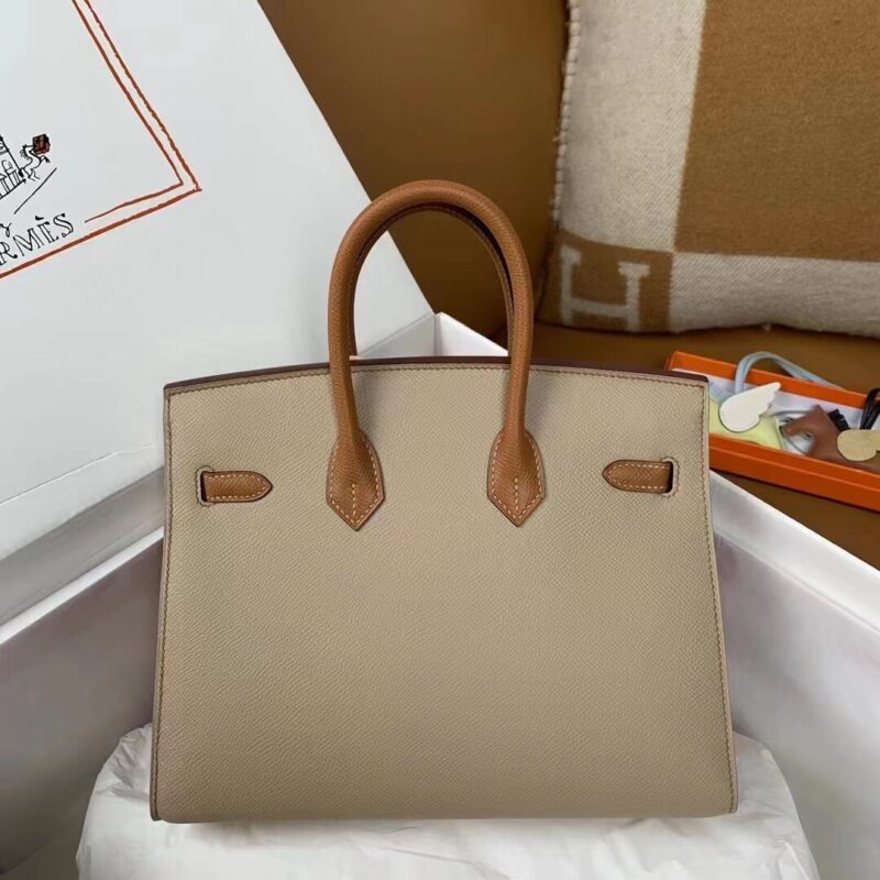 Replica Hermes Birkin Trench Brown Frosted - high-end fake designer purse