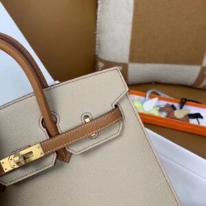 Replica Hermes Birkin Trench Brown Frosted - 1:1 designer replica handbag