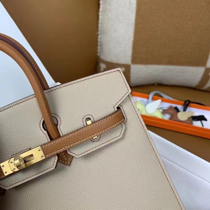 Replica Hermes Birkin Trench Brown Frosted - 1:1 designer replica handbag