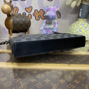 Replica Louis Vuitton Takeoff Pouch Black Grid - best quality luxury bag dupe