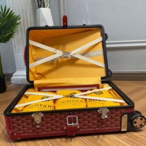 Replica Goyard Bourget Travel Suitcase Red - authentic-look luxury purse replica