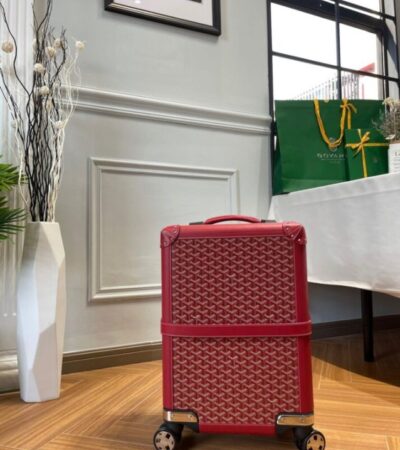 Replica Goyard Bourget Travel Suitcase Red - best-selling designer handbag dupe