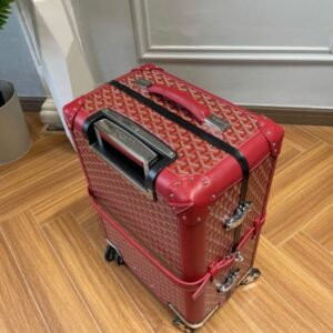 Replica Goyard Bourget Travel Suitcase Red - premium 1:1 fake handbag model
