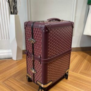 Replica Goyard Bourget Travel Suitcase Bordeaux - best-selling designer handbag dupe