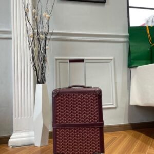 Replica Goyard Bourget Travel Suitcase Bordeaux - high-quality designer bag clone