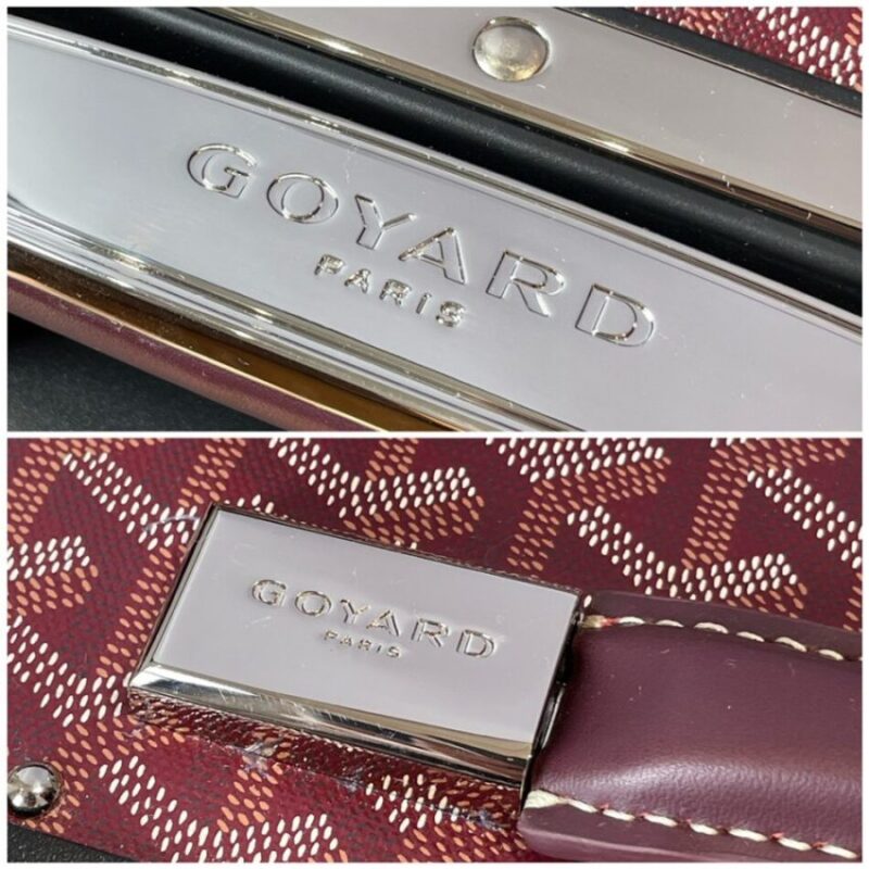Replica Goyard Bourget Travel Suitcase Bordeaux - premium 1:1 fake handbag model