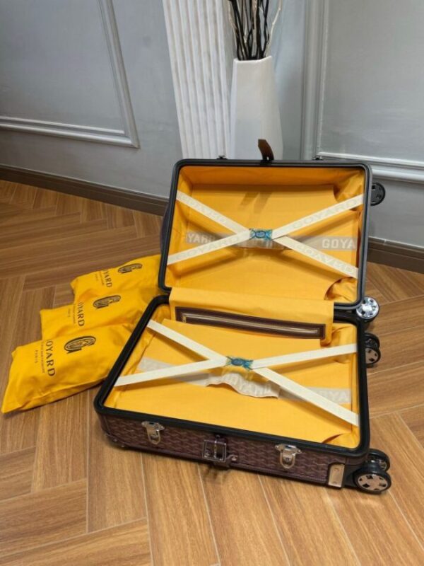 Replica Goyard Bourget Travel Suitcase Bordeaux - near-authentic luxury replica handbag