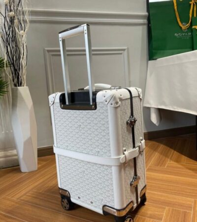 Replica Goyard Bourget Travel Suitcase White - authentic-look luxury purse replica
