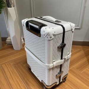 Replica Goyard Bourget Travel Suitcase White - 1:1 designer replica handbag
