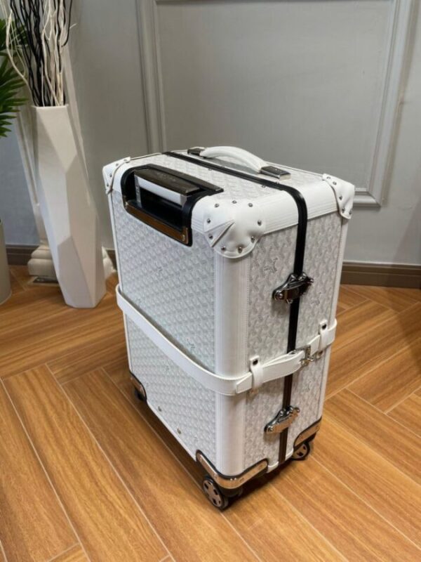 Replica Goyard Bourget Travel Suitcase White - 1:1 designer replica handbag