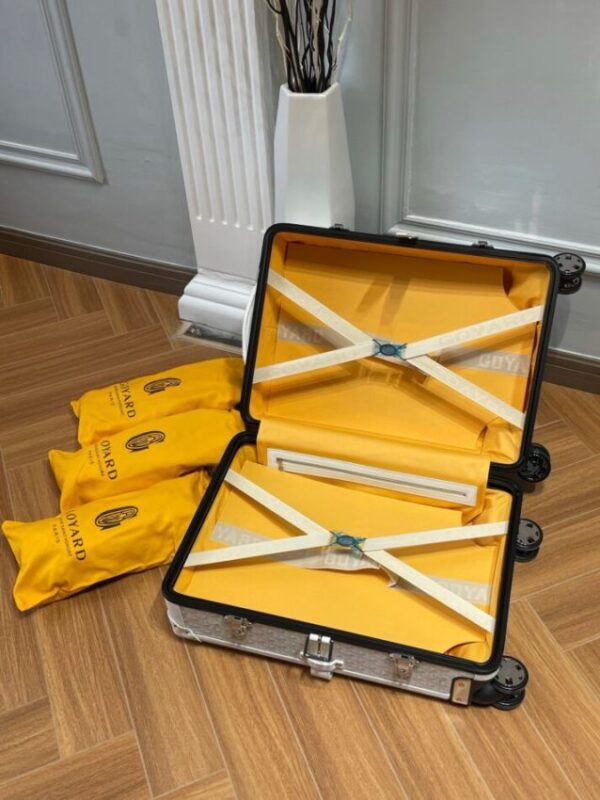 Replica Goyard Bourget Travel Suitcase White - elite superclone designer purse