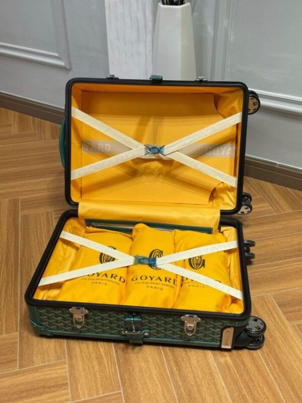 Replica Goyard Bourget Travel Suitcase Green - elite superclone designer purse