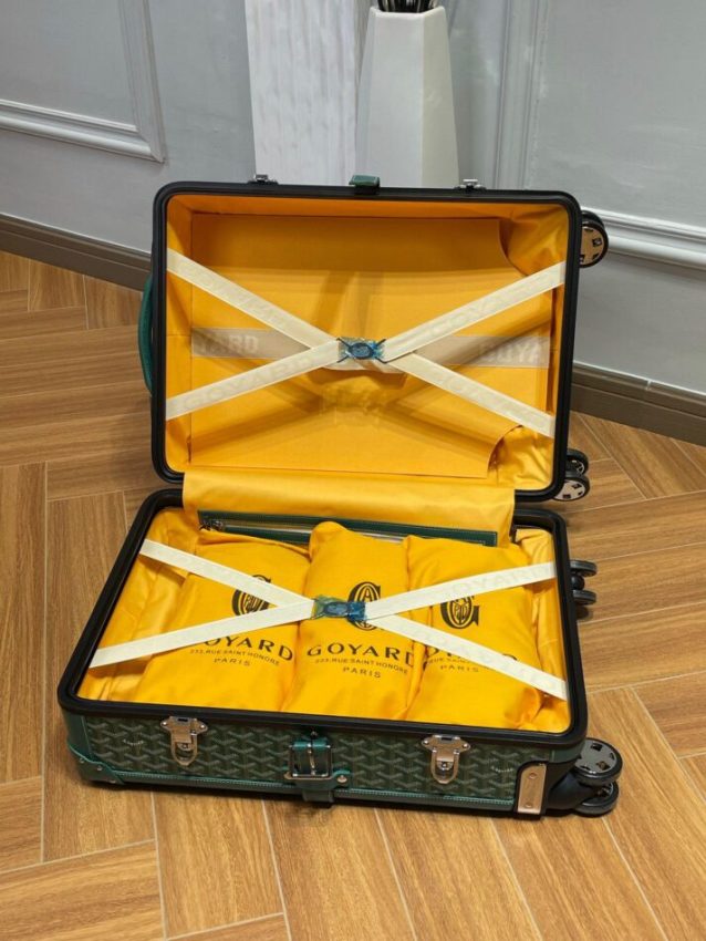 Replica Goyard Bourget Travel Suitcase Green - elite superclone designer purse