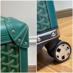 Replica Goyard Bourget Travel Suitcase Green - elite superclone designer purse