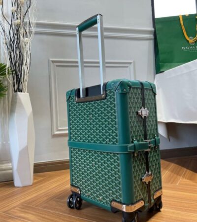Replica Goyard Bourget Travel Suitcase Green - best-selling designer handbag dupe
