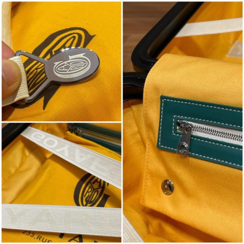 Replica Goyard Bourget Travel Suitcase Green - authentic-look luxury purse replica